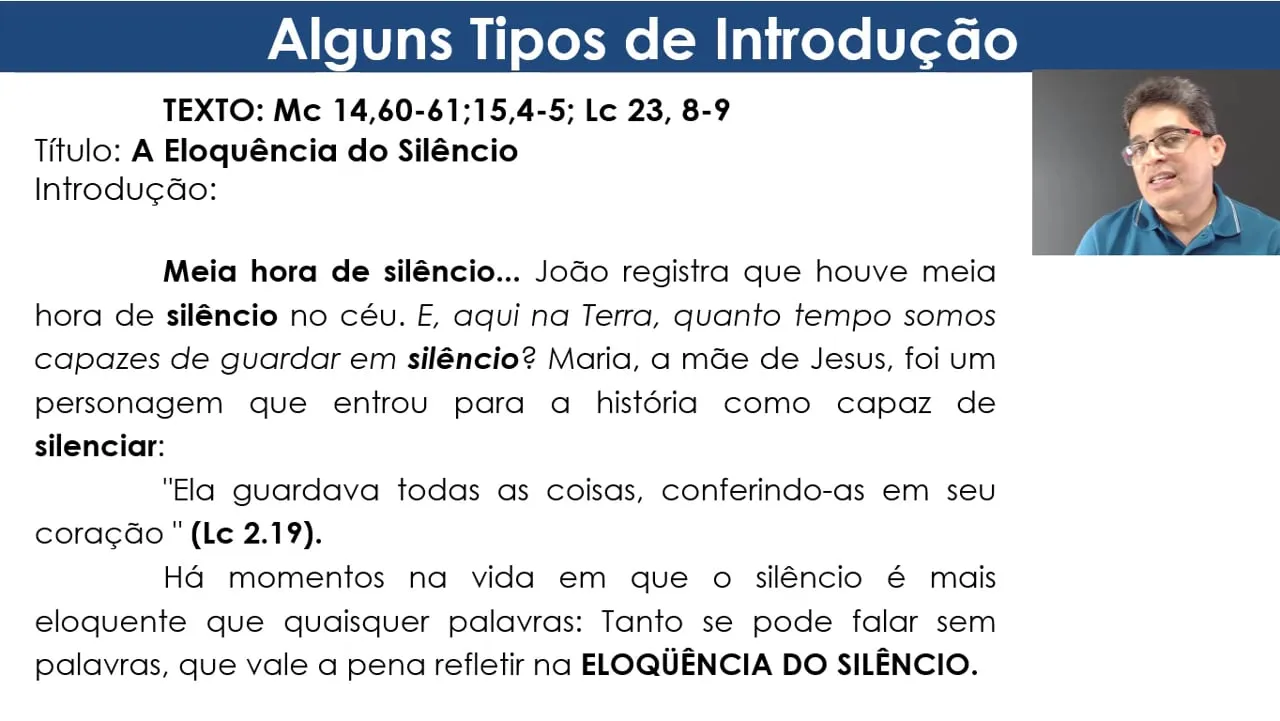 Slide da aula: Modelo de Introdução do Sermão Expositivo usando a Ilustração